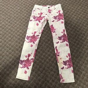 Mossimo Supply Co. Pink Floral Straight Leg Jeans
